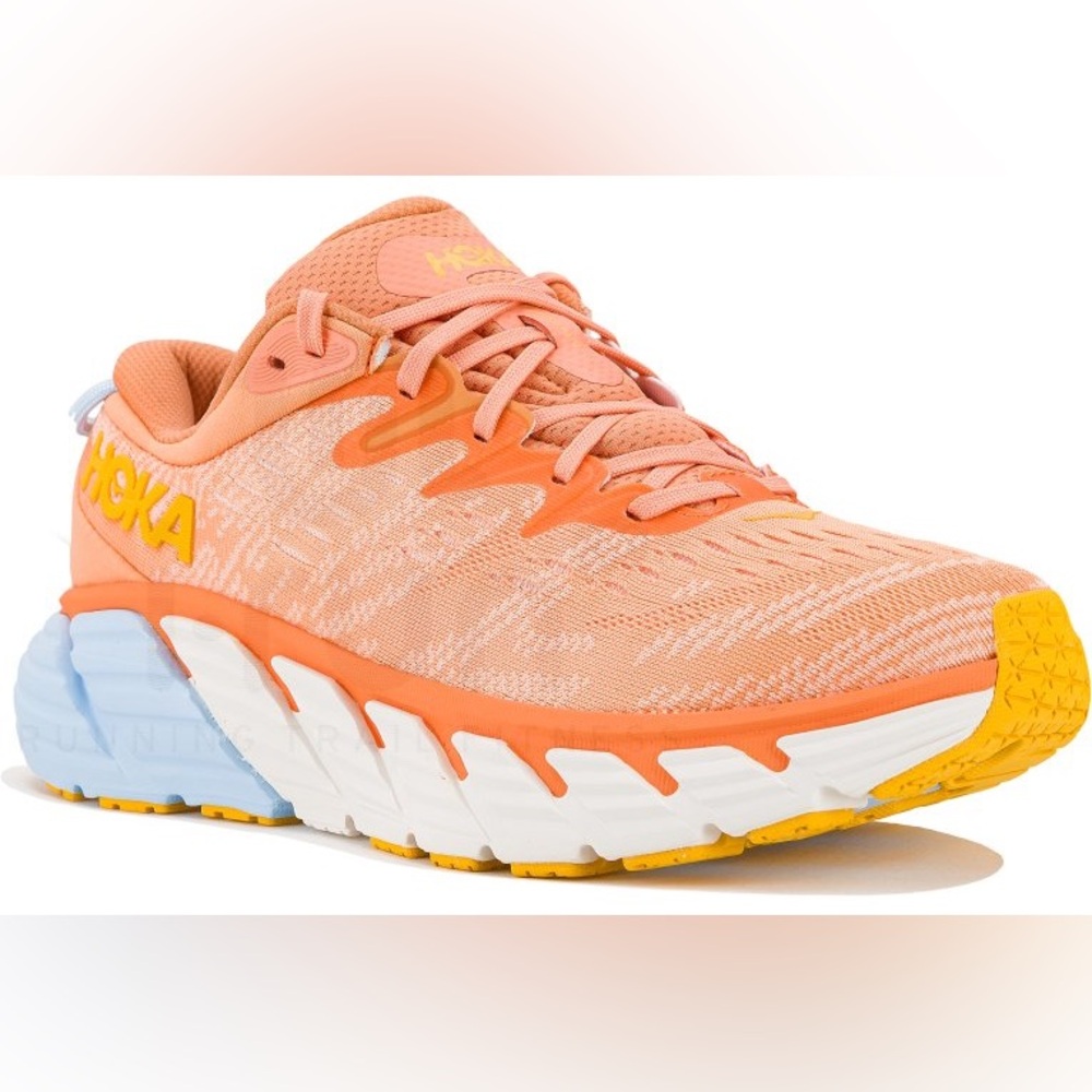 Hoka One One Gaviota Women Size 8 Peach/Light Blue